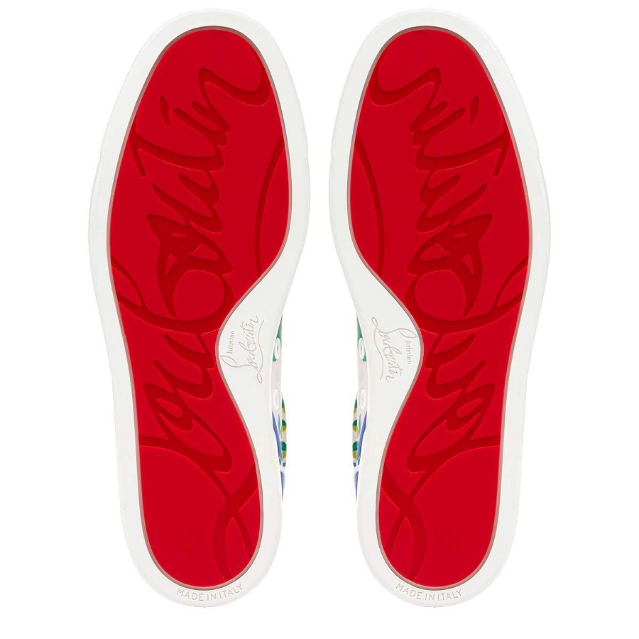 Giày Christian Louboutin Vieira Crepe Satin 'Multicolor Bianco' 1220738J322 - Ảnh 3