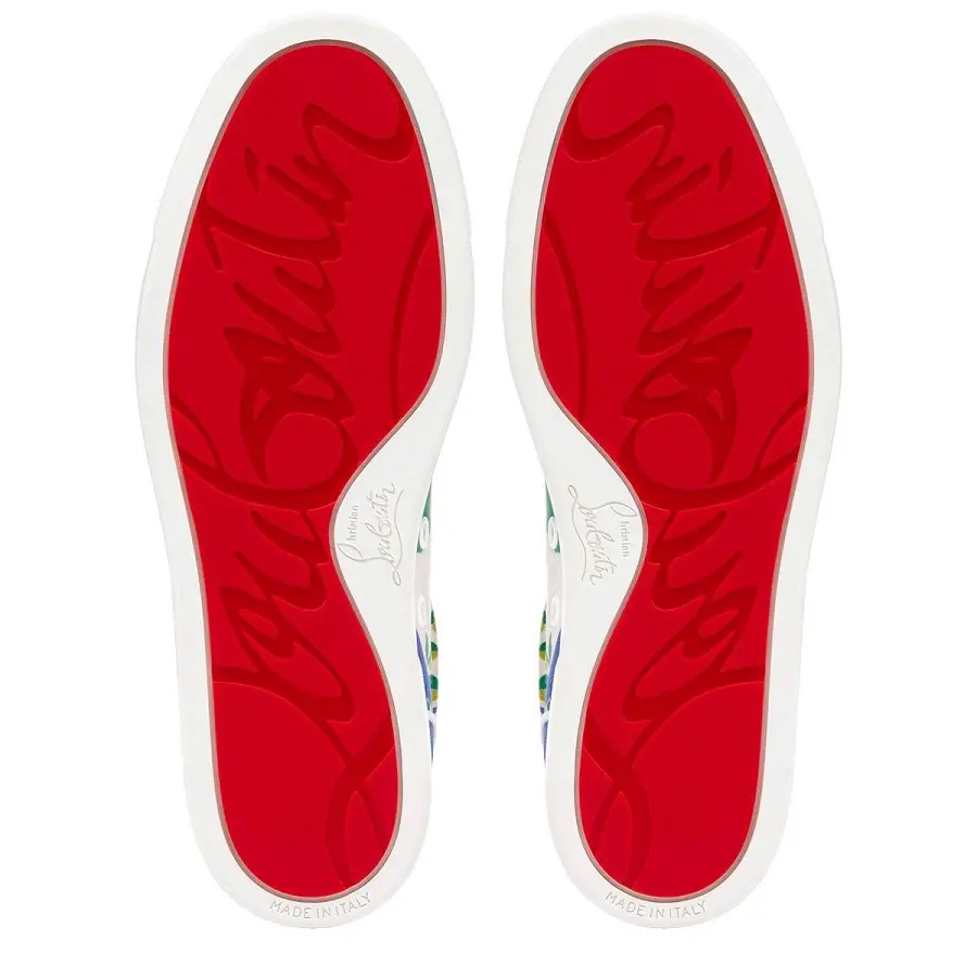 Giày Christian Louboutin Vieira Crepe Satin 'Multicolor Bianco' 1220738J322 - Ảnh 3