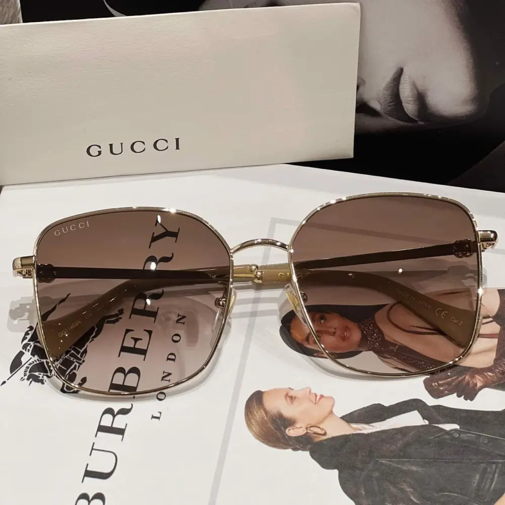 Kính Gucci Sunglasses Gradient 'Gold' GG1146SK-002 - Ảnh 5