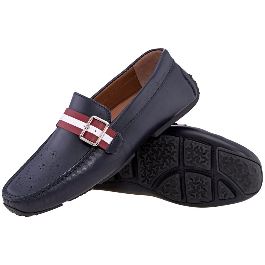 Giày Bally Pilcher Leather Loafers 'Ink' 6222968 - Ảnh 2