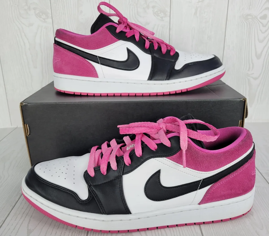 Giày Nike Air Jordan 1 Low Black Active Fuchsia CK3022-005 - Ảnh 5