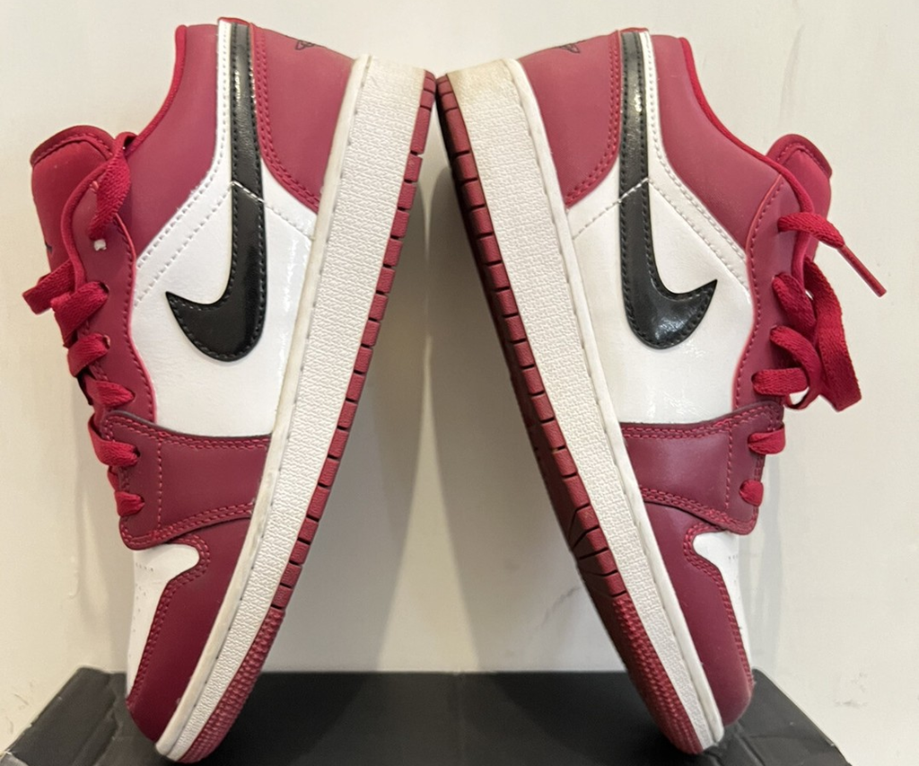 Giày Nike Air Jordan 1 Low GS 'Noble Red' 553560-604 - Ảnh 8