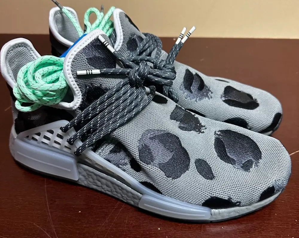Giày Adidas NMD Hu Pharrell 'Animal Print Ash Grey' ID1531 - Ảnh 4