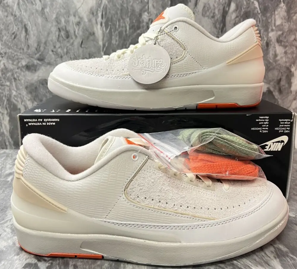 Alternative view of Giày Nike Shelflife x Air Jordan 2 Retro Low 'White Sail' DV7128-110
