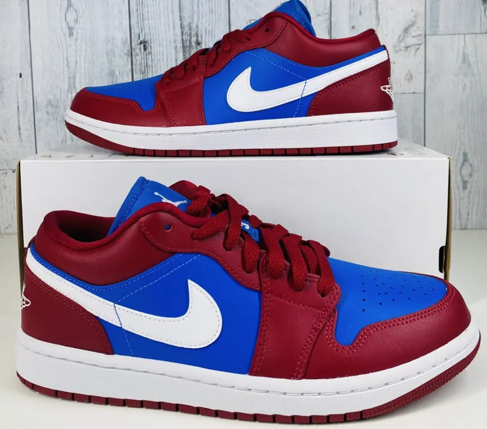 Giày Nike Wmns Air Jordan 1 Low 'Red Blue' DC0774-604 - Ảnh 4