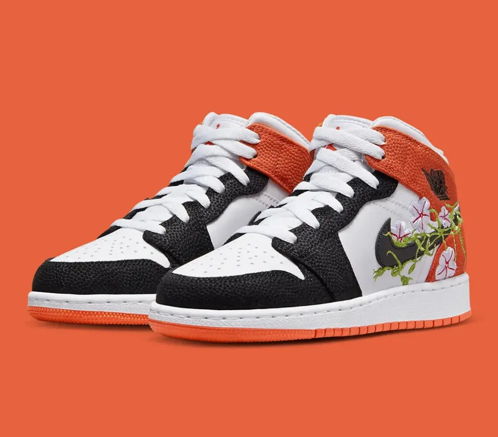 Giày Nike Air Jordan 1 Mid 'Floral' DQ8390-100 - Ảnh 4