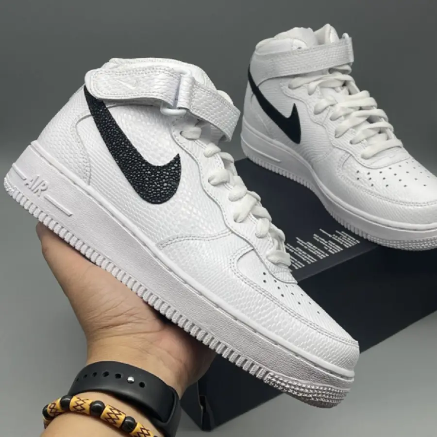 Alternative view of Giày Nike Air Force 1 Mid ’07 ‘White Black’ DZ5211-100