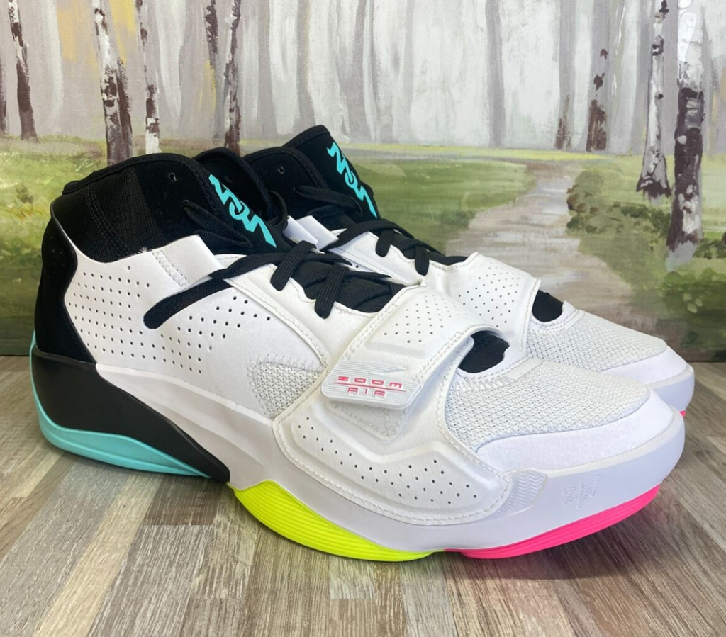 Giày Nike Jordan Zion 2 'White Volt Dynamic Turquoise' DO9161-107 - Ảnh 5