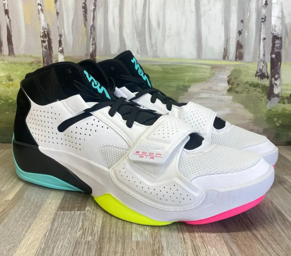 Giày Nike Jordan Zion 2 'White Volt Dynamic Turquoise' DO9161-107 - Ảnh 5