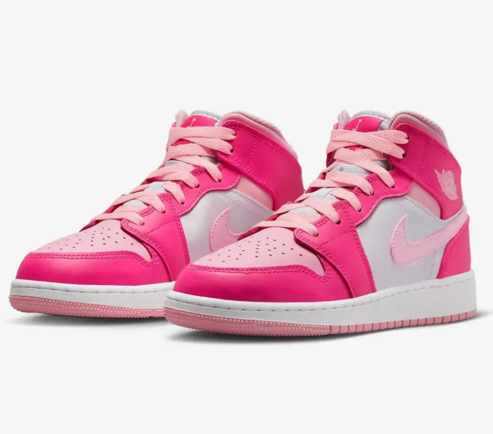 Giày Nike Air Jordan 1 Mid GS 'Fierce Pink' FD8780-116 - Ảnh 3
