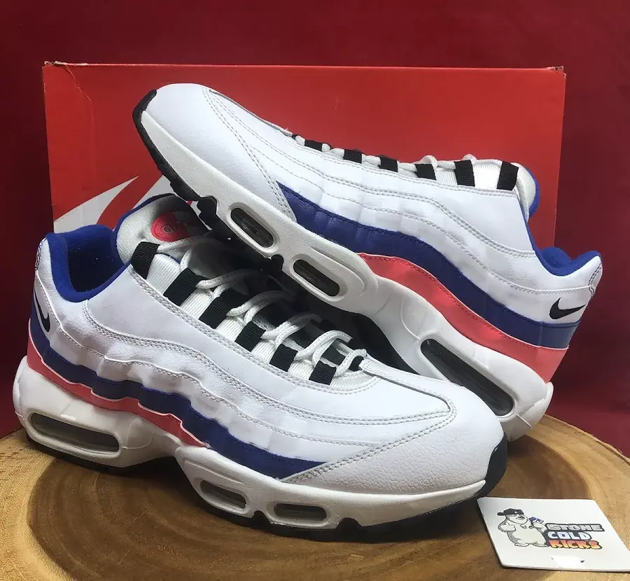 Alternative view of Giày Nike Air Max 95 Essential 'White Solar Red' 749766-106