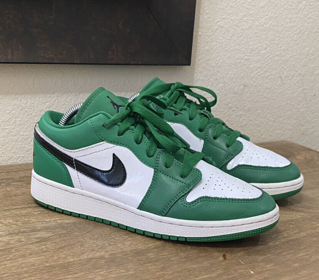 Giày Nike Air Jordan 1 Low GS 'Pine Green' 553560-301 - Ảnh 4