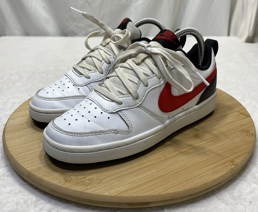 Giày Nike Court Borough Low 2 GS 'White University Red' BQ5448-110 - Ảnh 4