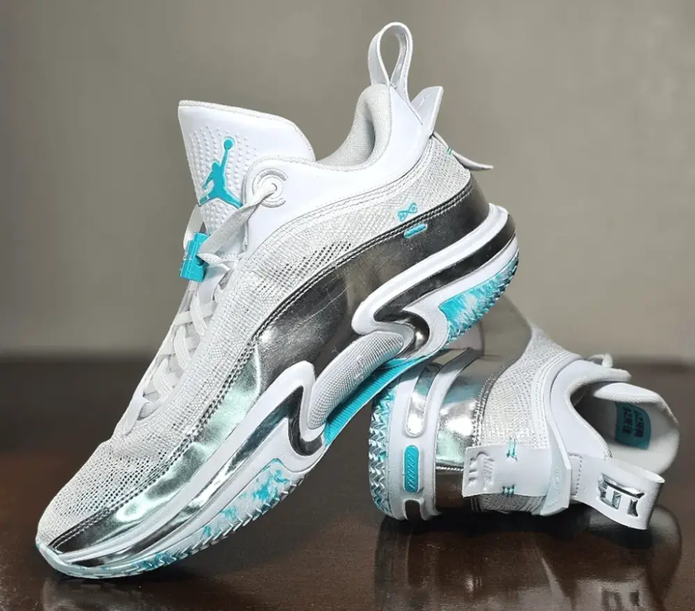 Giày Nike Air Jordan 36 Low Guo Ailun ‘White Silver Black’ DM9032-130 - Ảnh 5