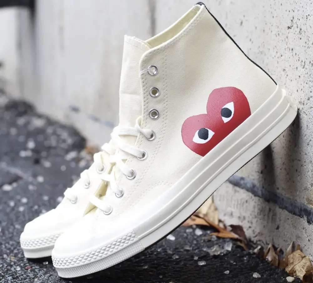 Giày Converse Comme des Garçons x Chuck Taylor All Star Hi 'Milk' 150205C - Ảnh 7