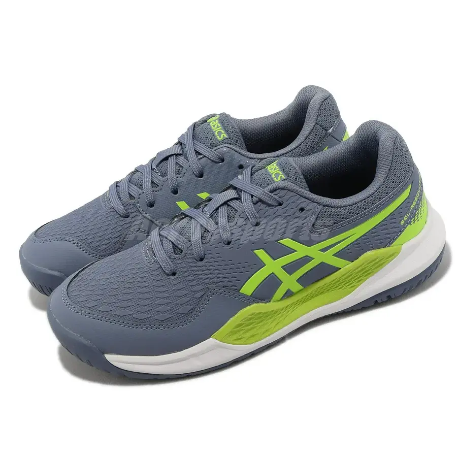 Alternative view of Giày Asics Gel Resolution 9 GS 'Steel Blue Hazard Green' 1044A067-400