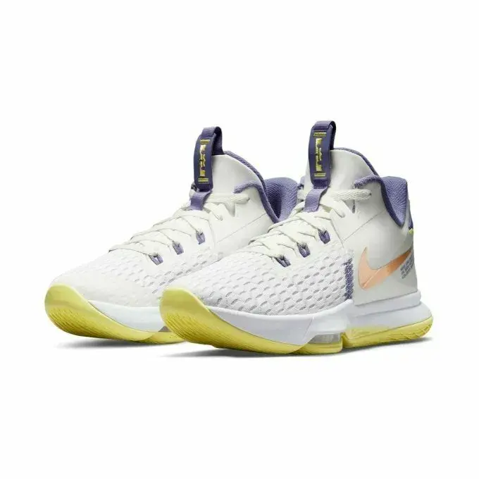 Giày Nike LeBron Witness 5 EP 'Summit White Metallic Bronze' CQ9381-102 - Ảnh 4