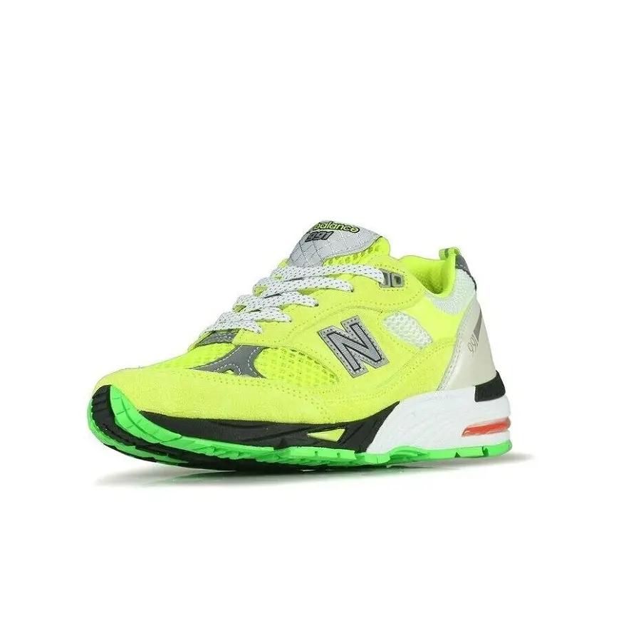 Giày New Balance Aries x Wmns 991 Made in England ‘Neon Yellow’ W991AFL - Ảnh 4