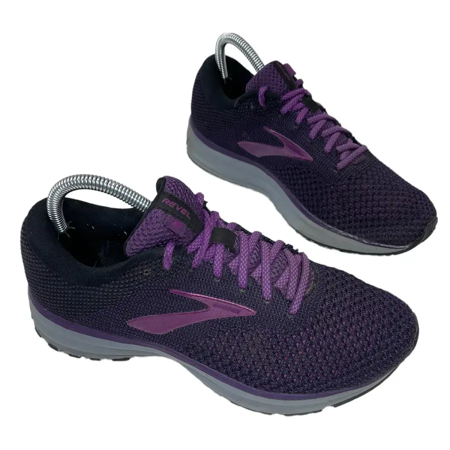 Alternative view of Giày Brooks Revel 2 'Black/Purple' 1202811B-080