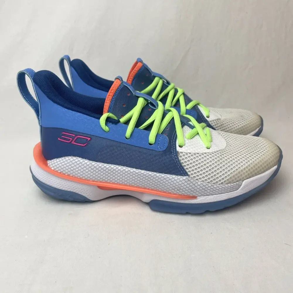 Giày Under Armour Curry 7 Big Kids 'Super Soaker' 3022113-404 - Ảnh 4