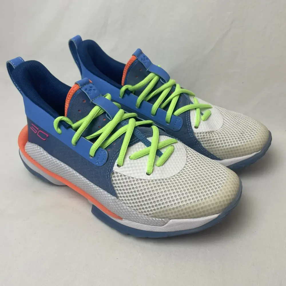 Giày Under Armour Curry 7 Big Kids 'Super Soaker' 3022113-404 - Ảnh 3