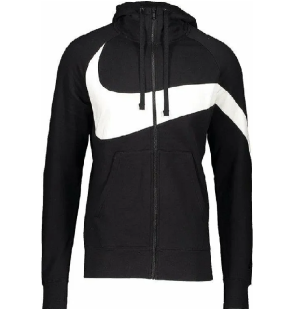 Áo Nike Sportswear Big Swoosh Fleece Sweater ‘Black White’ BQ6458-010