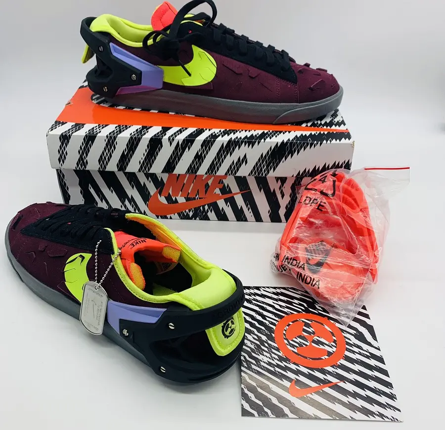 Alternative view of Giày Nike Acronym x Blazer Low 'Night Maroon' DN2067-600