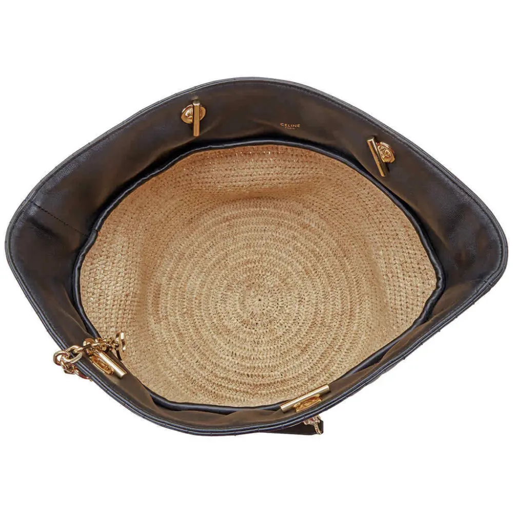 Túi Celine Raffia And Calfskin 'Black Gold' 190002BMM-38NO - Ảnh 3