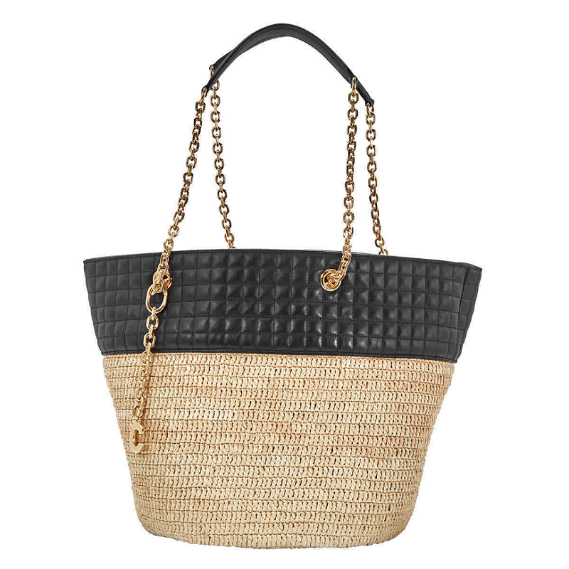 Túi Celine Raffia And Calfskin 'Black Gold' 190002BMM-38NO