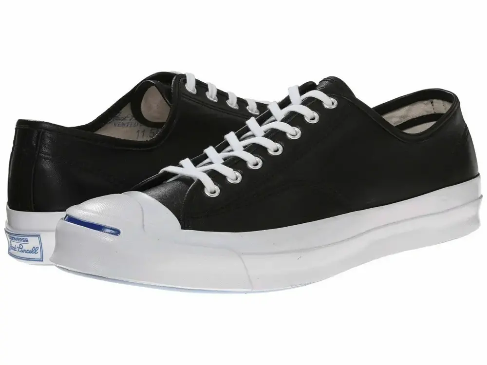 Giày Converse Jack Purcell Signature Ox Leather 'Black' 149910C - Ảnh 4