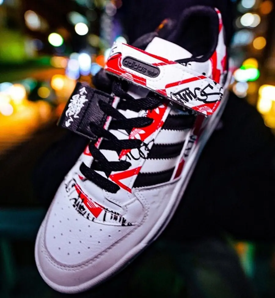 Giày Adidas Forum Low x atmos 'Graffiti' GW3487 - Ảnh 4