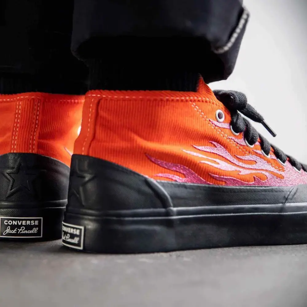 Giày Converse ASAP Nast x Jack Purcell Mid 'Red Flames' 167378C - Ảnh 5