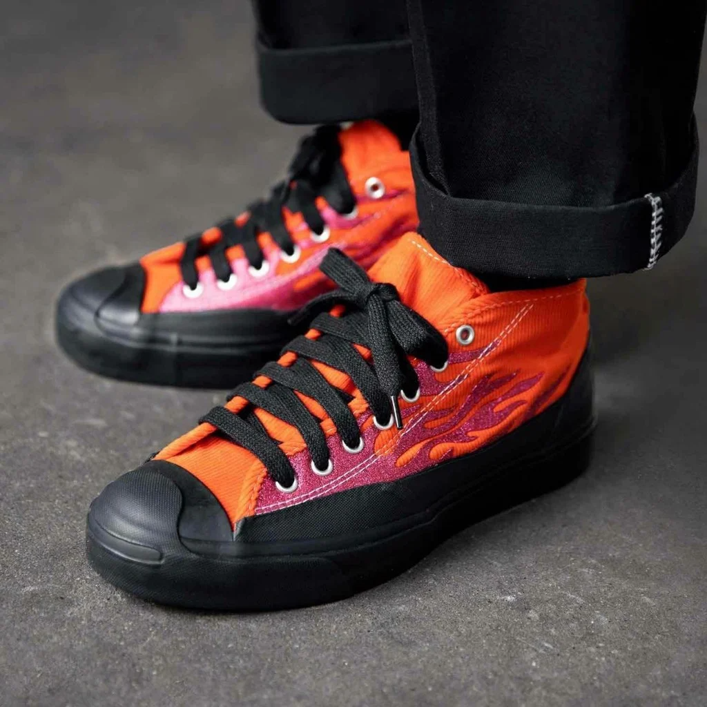 Giày Converse ASAP Nast x Jack Purcell Mid 'Red Flames' 167378C - Ảnh 8