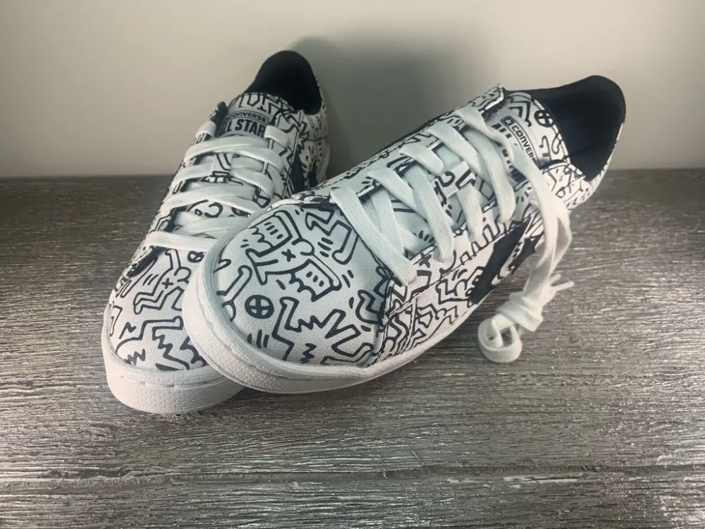 Giày Converse Pro Leather Low x Keith Haring 'Egret' 171857C - Ảnh 5