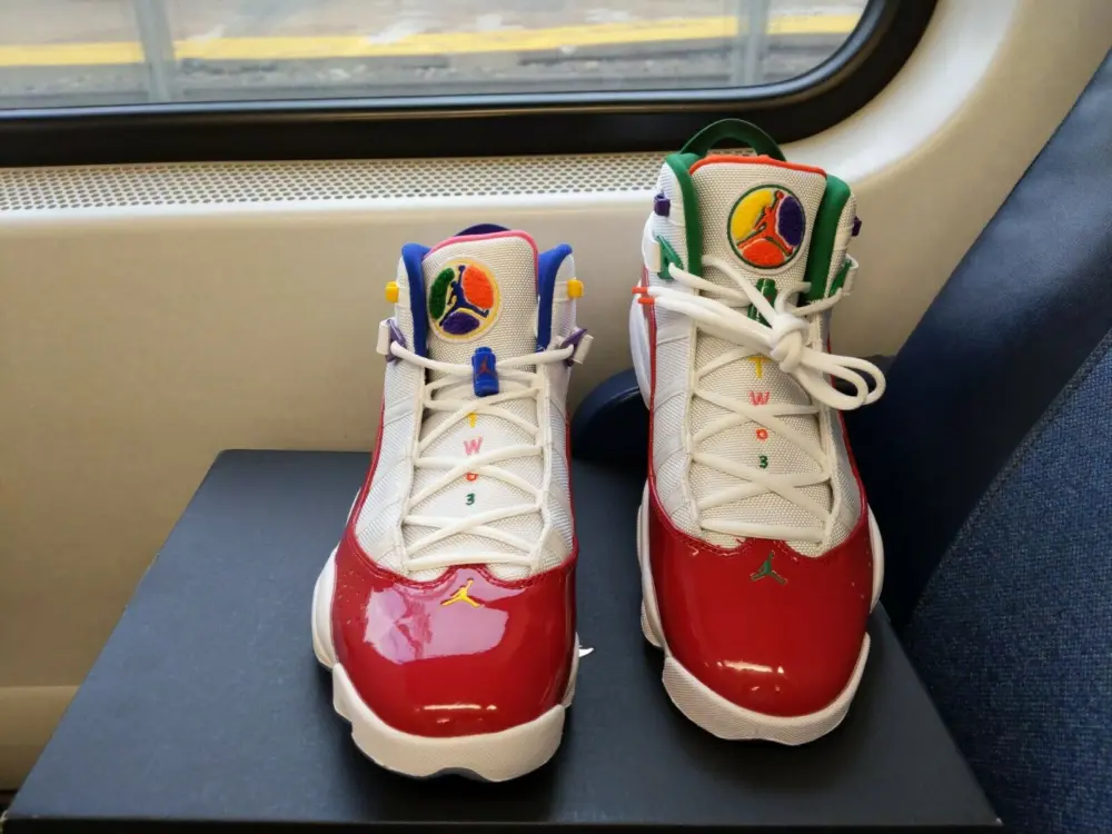 Giày Nike Air Jordan 6 Rings 'Multi-Color' CW7003-100 - Ảnh 4