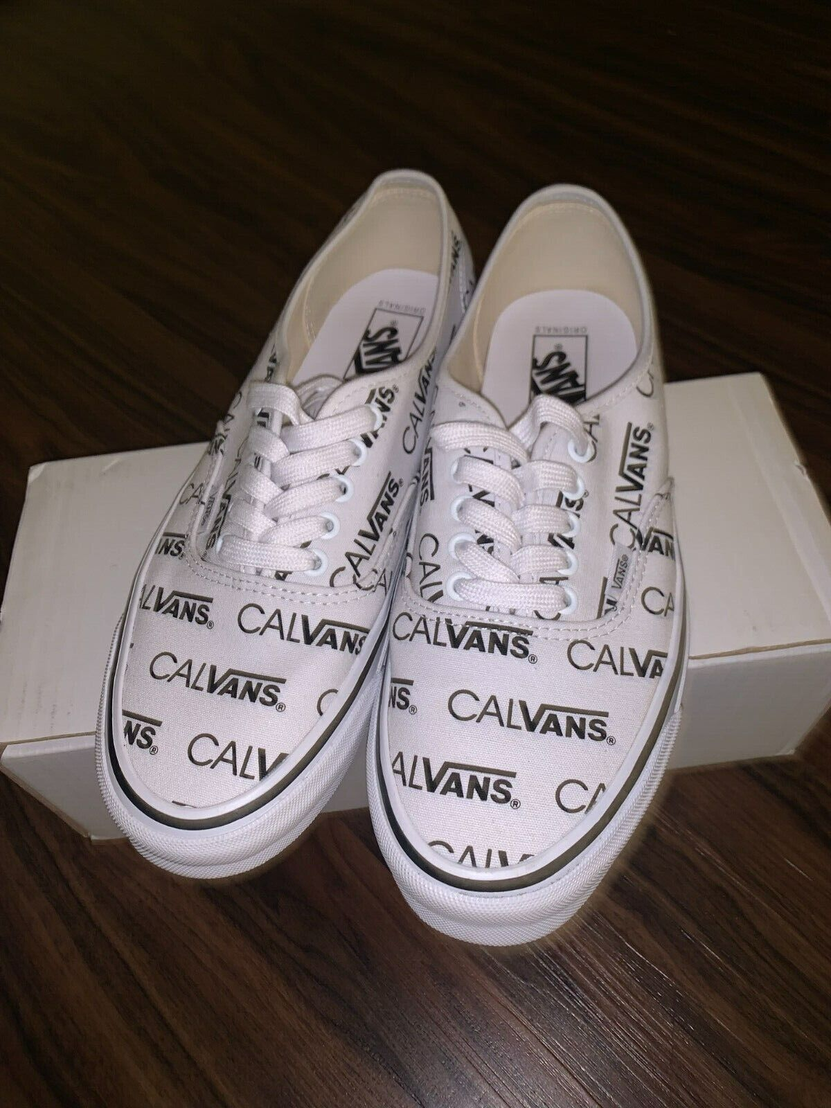 Giày Vans x Palace x CK1 Authentic Calvans 'True White' VN0A5FBDQLZ - Ảnh 5