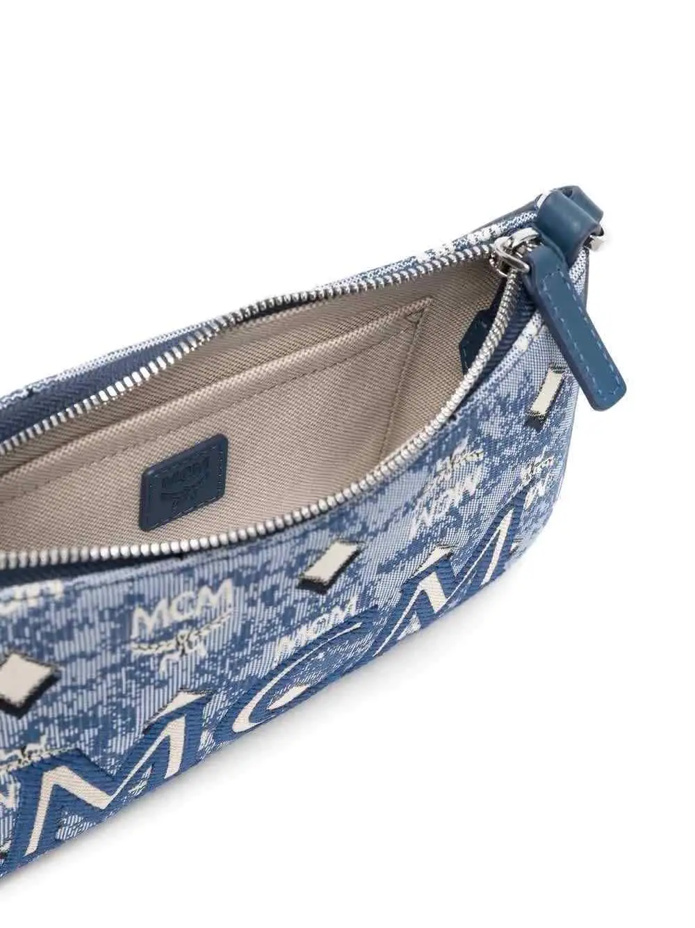 Túi MCM Ladies Vintage Jacquard Monogram 'Blue' MWSBATQ01LU - Ảnh 4