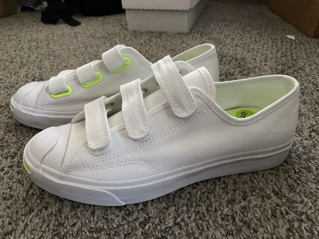 Giày Converse Jack Purcell Low Easy-On 'White Ghost Green' 168137C - Ảnh 8