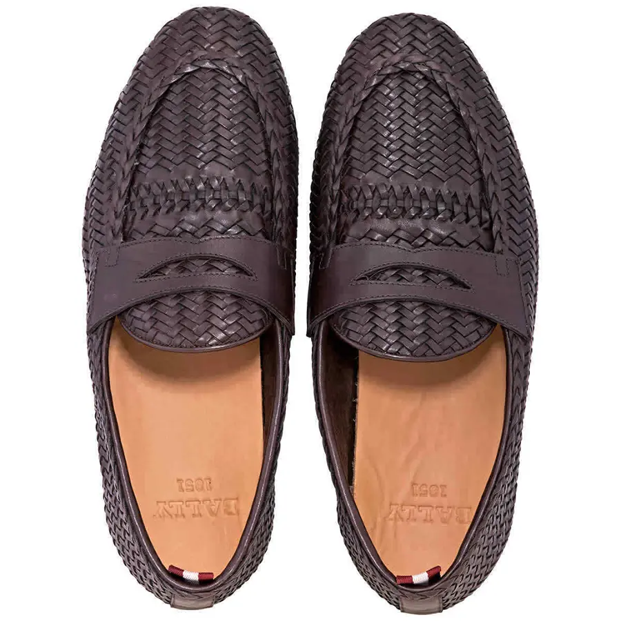 Alternative view of Giày Bally Plinker Woven Loafers 'Brown' 6237972
