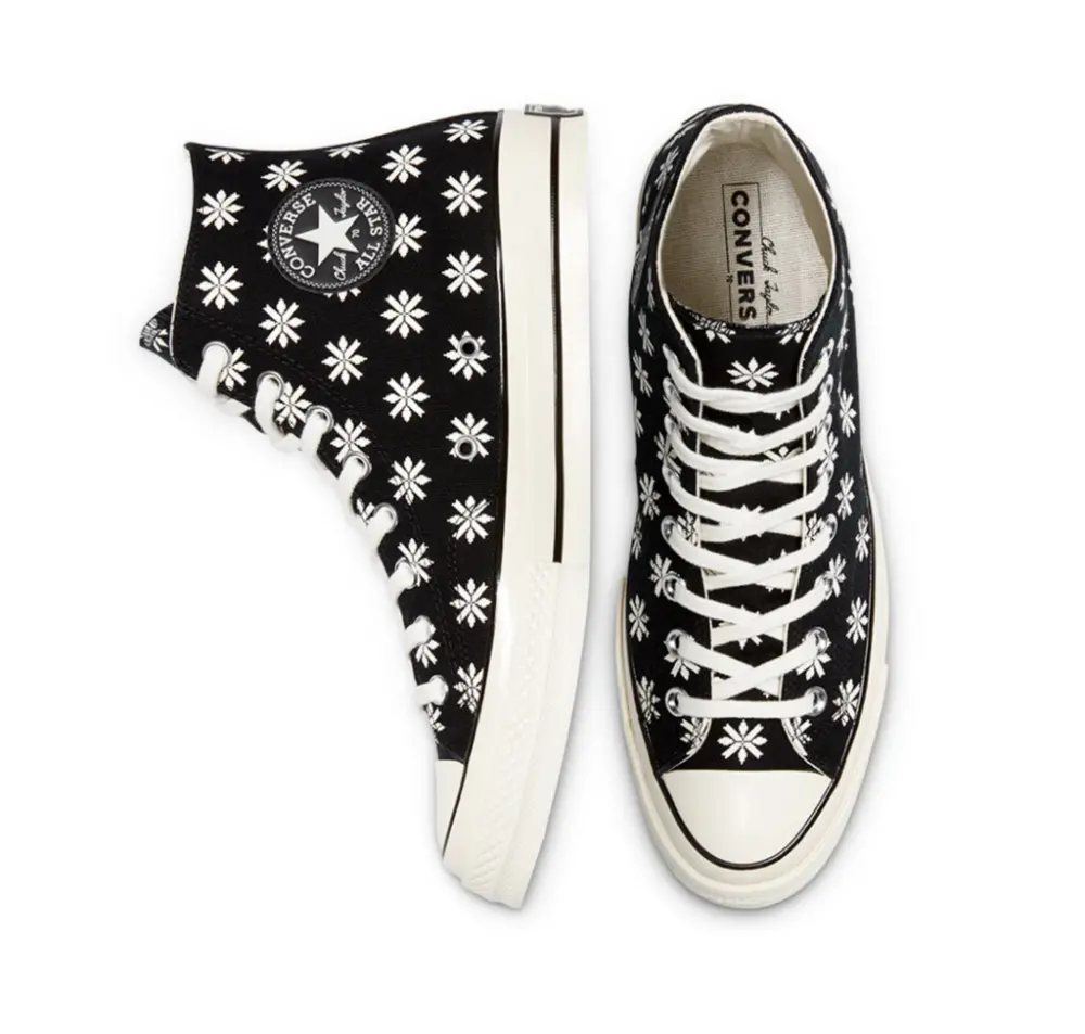Giày Converse Chuck 70 High 'Holiday Sweater Black' 169534C - Ảnh 3