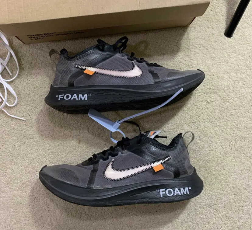 Giày Nike Off-White Zoom Fly SP 'Black' AJ4588-001 - Ảnh 6