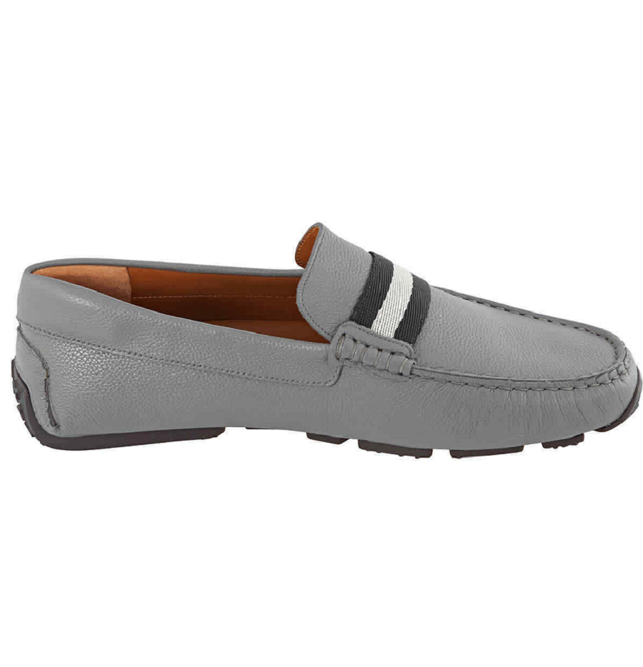 Giày Bally Pilot Garconne Leather Loafers 'Grey' 6222963