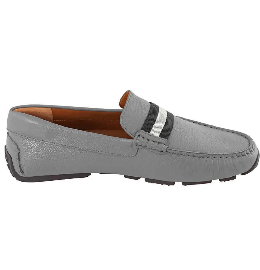Giày Bally Pilot Garconne Leather Loafers 'Grey' 6222963