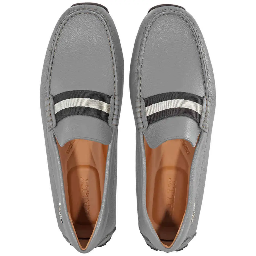 Alternative view of Giày Bally Pilot Garconne Leather Loafers 'Grey' 6222963
