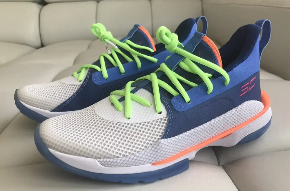 Giày Under Armour Curry 7 Big Kids 'Super Soaker' 3022113-404 - Ảnh 5