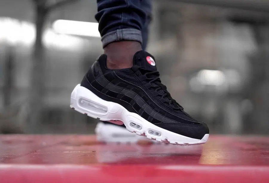 Giày Nike Air Max 95 Premium SE 'Black White' 924478-001 - Ảnh 3
