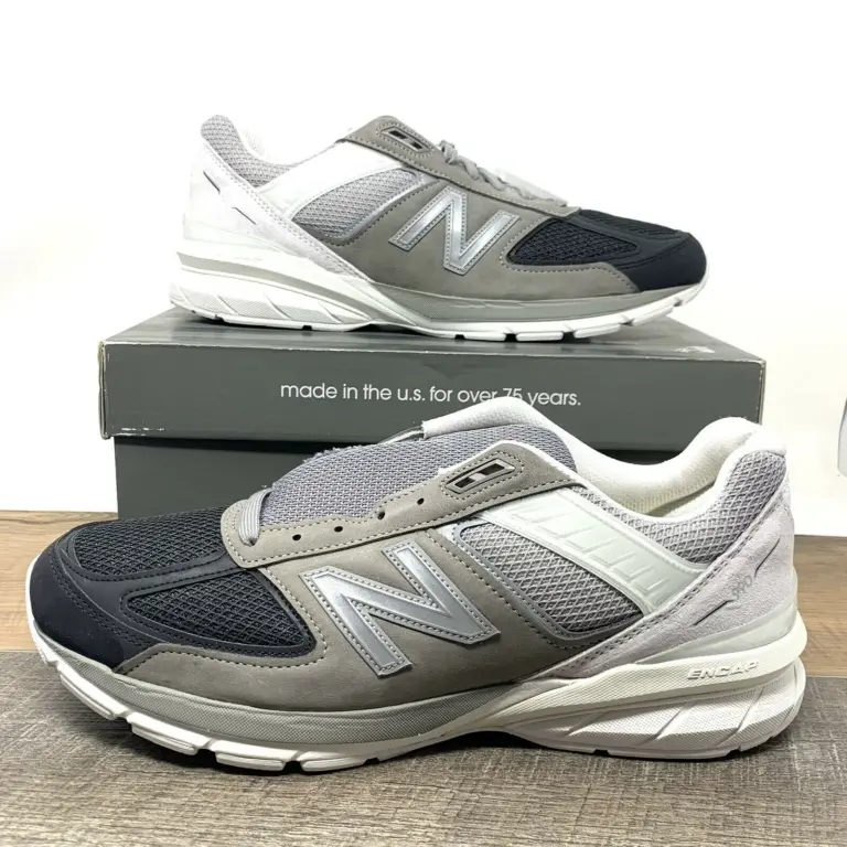 Giày New Balance 990v5 Made In USA ‘Marblehead Black’ M990BM5 - Ảnh 4