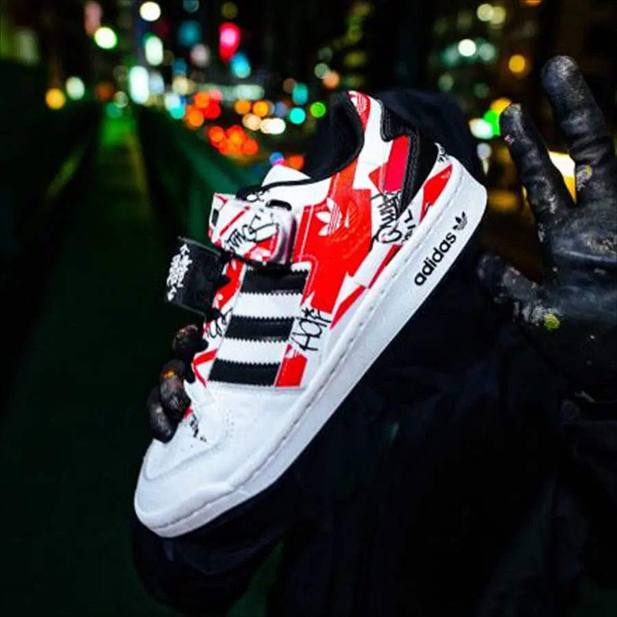Giày Adidas Forum Low x atmos 'Graffiti' GW3487 - Ảnh 3