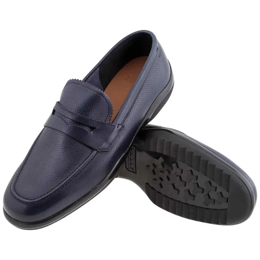 Giày Bally Micson Leather Penny Loafers 'Ink' 6220909 - Ảnh 3