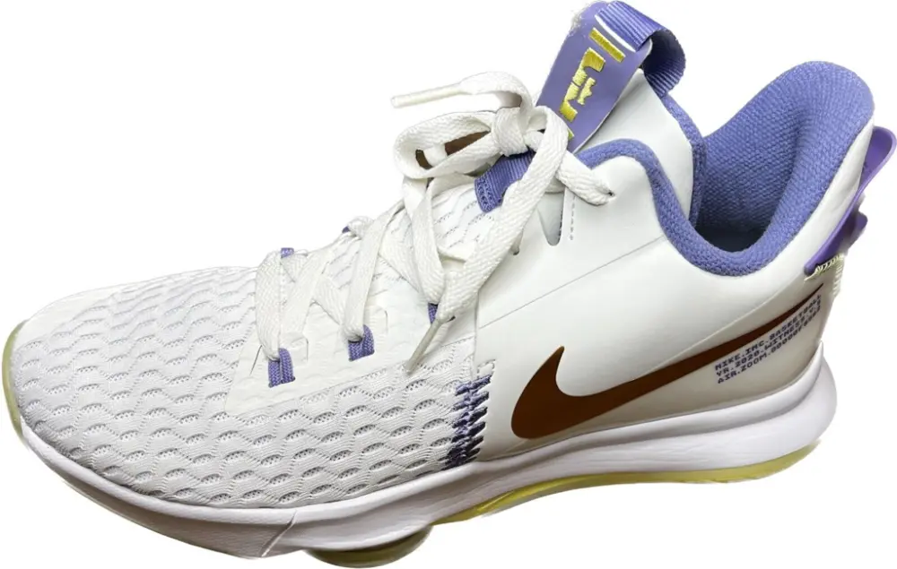 Giày Nike LeBron Witness 5 'Summit White Metallic Bronze' CQ9380-102 - Ảnh 5